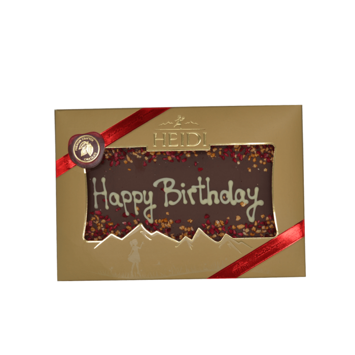 Produktabbildung: HEIDI Tafel aus Milchschokolade „happy birthday“
