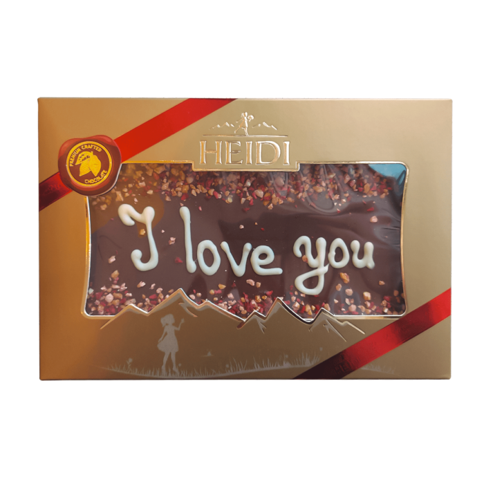 Produktabbildung: HEIDI Tafel aus Milchschokolade I love you