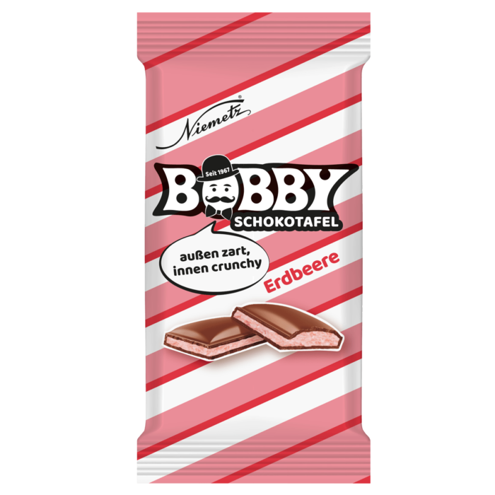 Produktabbildung: BOBBY Tafel Erdbeere 85g